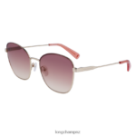 Women Gold/Brown Longchamp Fall/Winter 2022 Collection Sunglasses Accessories L06408904 - Image 2