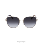 Women Gold Green Longchamp Spring/Summer Collection 2023 Sunglasses Accessories L0640815
