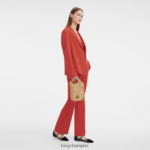Women Gold Longchamp Le Pliage Collection Pouch Leather Goods L06408221 - Image 2