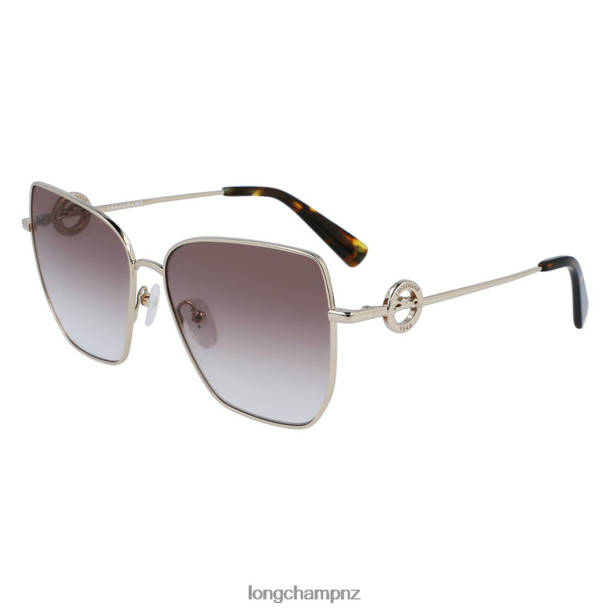 Women Gold/Pink Longchamp Spring/Summer Collection 2023 Sunglasses Accessories L06408883 - Image 2