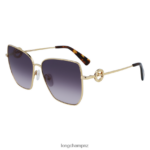 Women Gold/Violet Longchamp Spring/Summer Collection 2023 Sunglasses Accessories L06408884 - Image 2