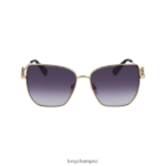 Women Gold/Violet Longchamp Spring/Summer Collection 2023 Sunglasses Accessories L06408884