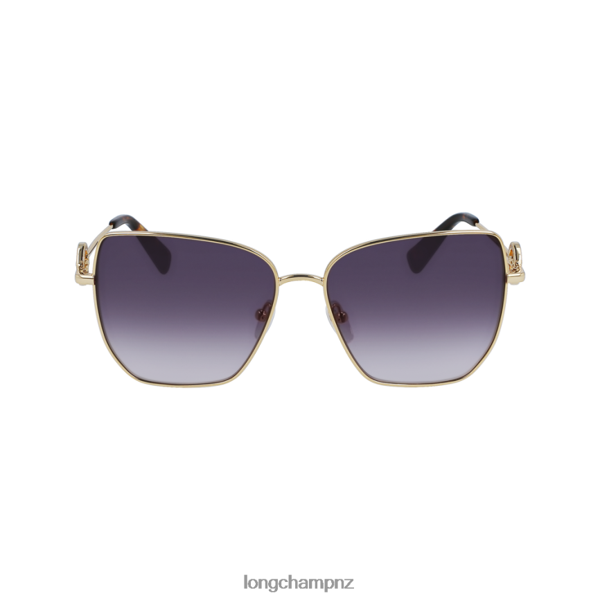Women Gold/Violet Longchamp Spring/Summer Collection 2023 Sunglasses Accessories L06408884 - Image 1