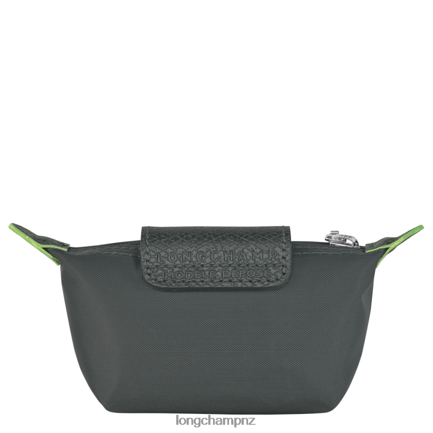 Women Graphite Longchamp Le Pliage Green Coin purse Leather Goods L06408509 - Image 2