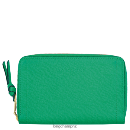 Women Grass/Green Light Longchamp Mailbox Wallet Leather Goods L06408617