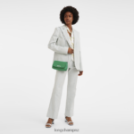 Women Grass/Green Light Longchamp Roseau Clutch Leather Goods L06408248 - Image 2