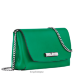 Women Grass/Green Light Longchamp Roseau Clutch Leather Goods L06408248 - Image 3