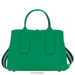 Women Grass/Green Light Longchamp Roseau Handbag Bags L0640898 - Image 4