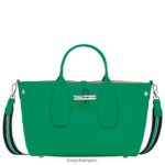 Women Grass/Green Light Longchamp Roseau Handbag Bags L0640898 - Image 5