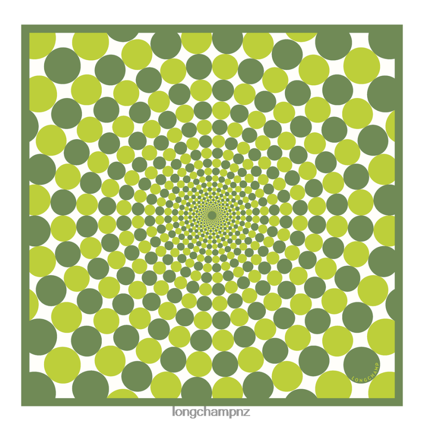 Women Grass/Green Light Longchamp Spring/Summer 2023 Collection Silk scarf 70 Accessories L064081036 - Image 3