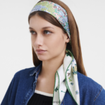 Women Grass/Green Light Longchamp Spring/Summer 2023 Collection Silk scarf 90 Accessories L064081041 - Image 2