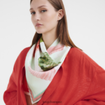 Women Grass/Green Light Longchamp Spring/Summer 2023 Collection Silk scarf 90 Accessories L064081055 - Image 2