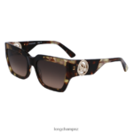 Women Green Havana Longchamp Spring/Summer Collection 2023 Sunglasses Accessories L06408880 - Image 2