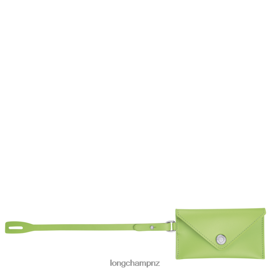 Women Green Light Longchamp Mailbox Key Rings Enveloppe Leather Goods L06408755 - Image 1