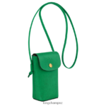 Women Green Longchamp Epure Phone case with leather lace Leather Goods L06408709 - Image 3