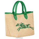 Women Green Longchamp Le Panier Pliage Basket bag Bags L0640861 - Image 3