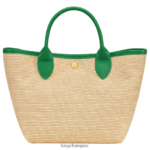 Women Green Longchamp Le Panier Pliage Basket bag Bags L0640861 - Image 4