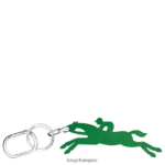 Women Green Longchamp Le Pliage Key Rings Leather Goods L06408733