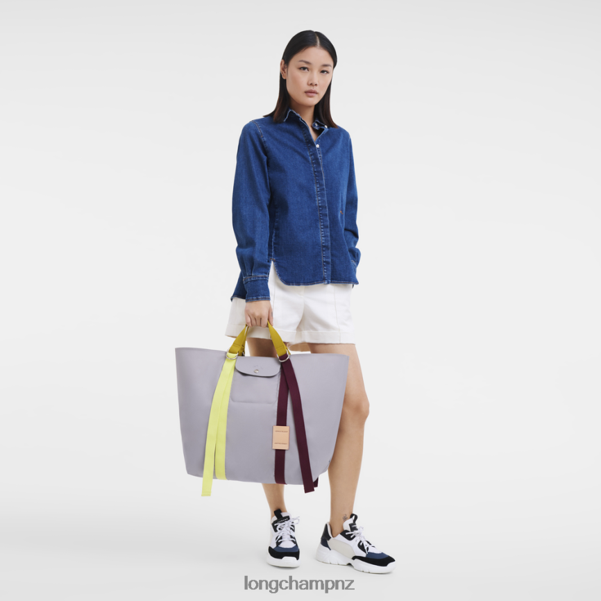 Women Grey Longchamp Le Pliage Re-Play Tote bag Bags L0640854 - Image 2