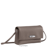 Women Grey Longchamp Roseau Essential Clutch Leather Goods L0640811 - Image 3