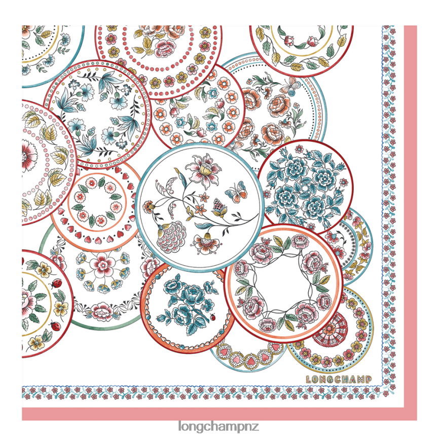 Women Ivory Longchamp Spring/Summer Collection 2022 Silk scarf Accessories L064081042 - Image 2