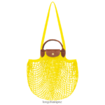 Women Lemon Longchamp Le Pliage filet Mesh bag Bags L064082