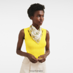 Women Lemon Longchamp Spring/Summer 2023 Collection Silk scarf 50 Accessories L064081019 - Image 2