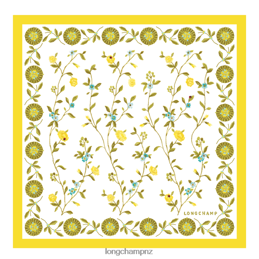 Women Lemon Longchamp Spring/Summer 2023 Collection Silk scarf 50 Accessories L064081019 - Image 1