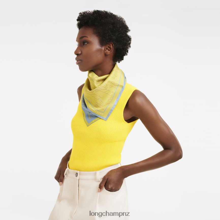Women Lemon Longchamp Spring/Summer 2023 Collection Silk scarf 70 Accessories L064081031 - Image 2