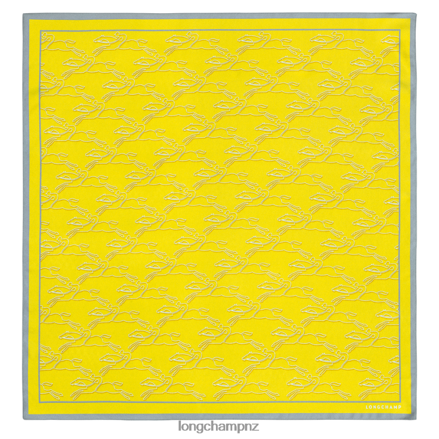 Women Lemon Longchamp Spring/Summer 2023 Collection Silk scarf 70 Accessories L064081031 - Image 1
