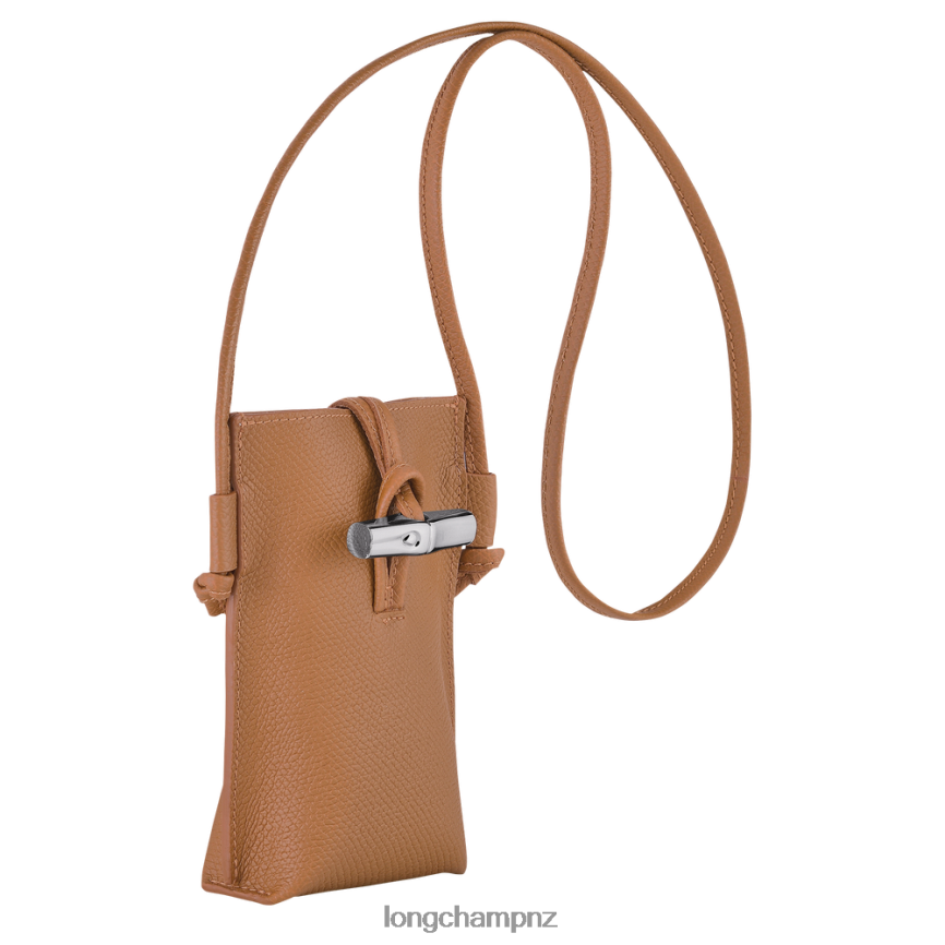 Women Natural Longchamp Roseau Phone case with lace Leather Goods L06408684 - Image 3