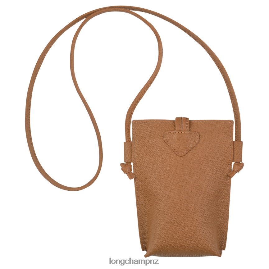 Women Natural Longchamp Roseau Phone case with lace Leather Goods L06408684 - Image 4