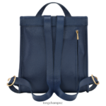 Women Navy Longchamp Le Foulonne Backpack Bags L06408430 - Image 3