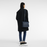 Women Navy Longchamp Le Foulonne Tote bag Bags L06408127 - Image 2
