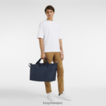 Women Navy Longchamp Le Foulonne Travel bag Bags L06408828 - Image 2