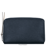 Women Navy Longchamp Le Pliage City Wallet Leather Goods L06408553