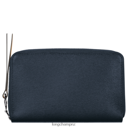 Women Navy Longchamp Le Pliage City Wallet Leather Goods L06408553