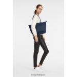 Women Navy Longchamp Le Pliage Green Tote bag Bags L06408406 - Image 2