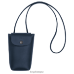 Women Navy Longchamp Le Pliage Xtra Phone case with leather lace Leather Goods L06408720