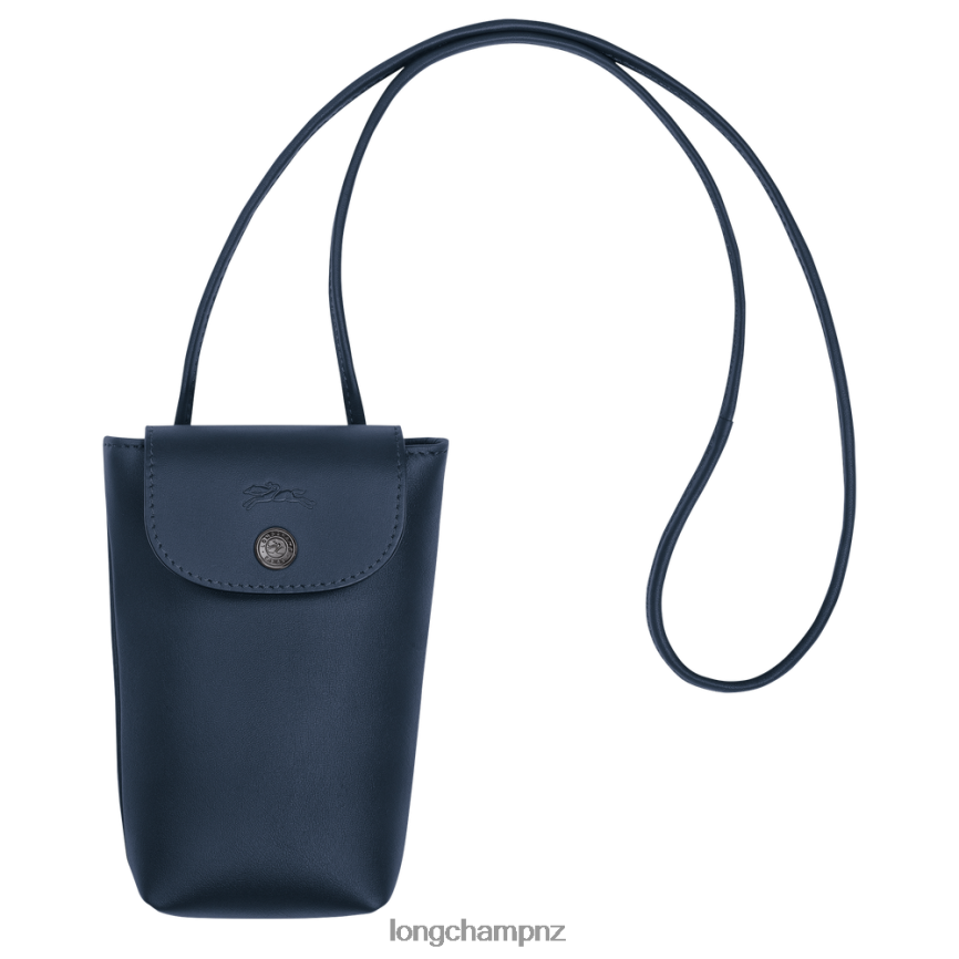 Women Navy Longchamp Le Pliage Xtra Phone case with leather lace Leather Goods L06408720 - Image 1