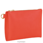 Women Orange Longchamp Le Foulonne Pouch Leather Goods L06408700 - Image 2