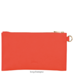 Women Orange Longchamp Le Foulonne Pouch Leather Goods L06408700 - Image 3