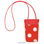 Women Orange Longchamp Le Pliage Collection Phone case with leather lace Leather Goods L06408676 - Image 4
