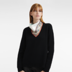 Women Orange Longchamp Spring/Summer 2023 Collection Silk scarf Accessories L064081010 - Image 2