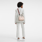 Women Pale Pink Longchamp Roseau Handbag Bags L06408102 - Image 2