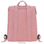 Women Petal Pink Longchamp Le Pliage Green Backpack Bags L06408440 - Image 3