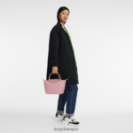 Women Petal Pink Longchamp Le Pliage Green Handbag Bags L06408191 - Image 2