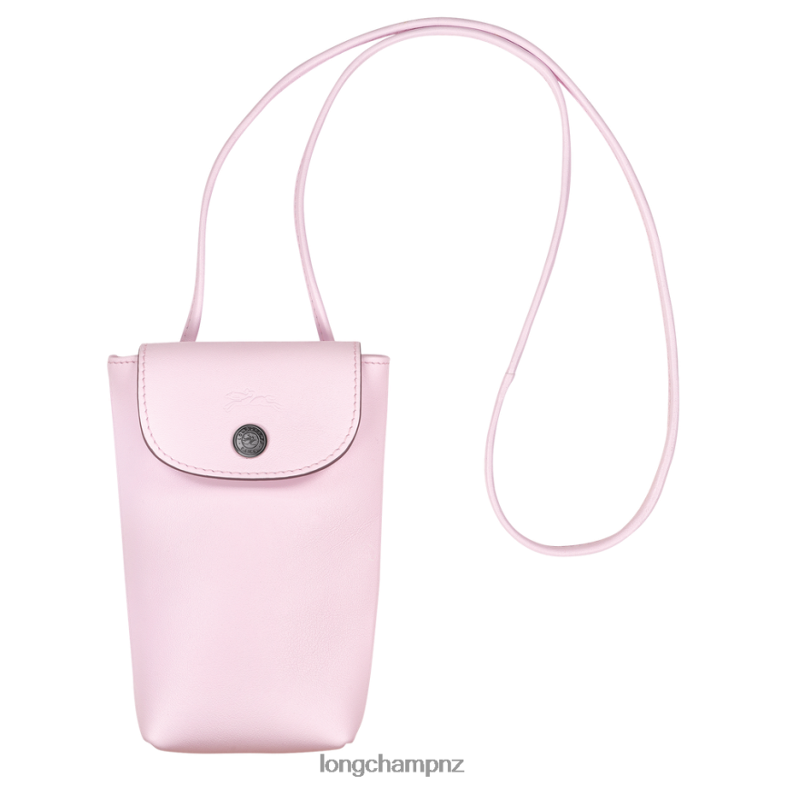 Women Petal Pink Longchamp Le Pliage Xtra Phone case with leather lace Leather Goods L06408722 - Image 1