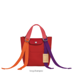 Women Red Longchamp Le Pliage Re-Play Handbag Bags L0640847