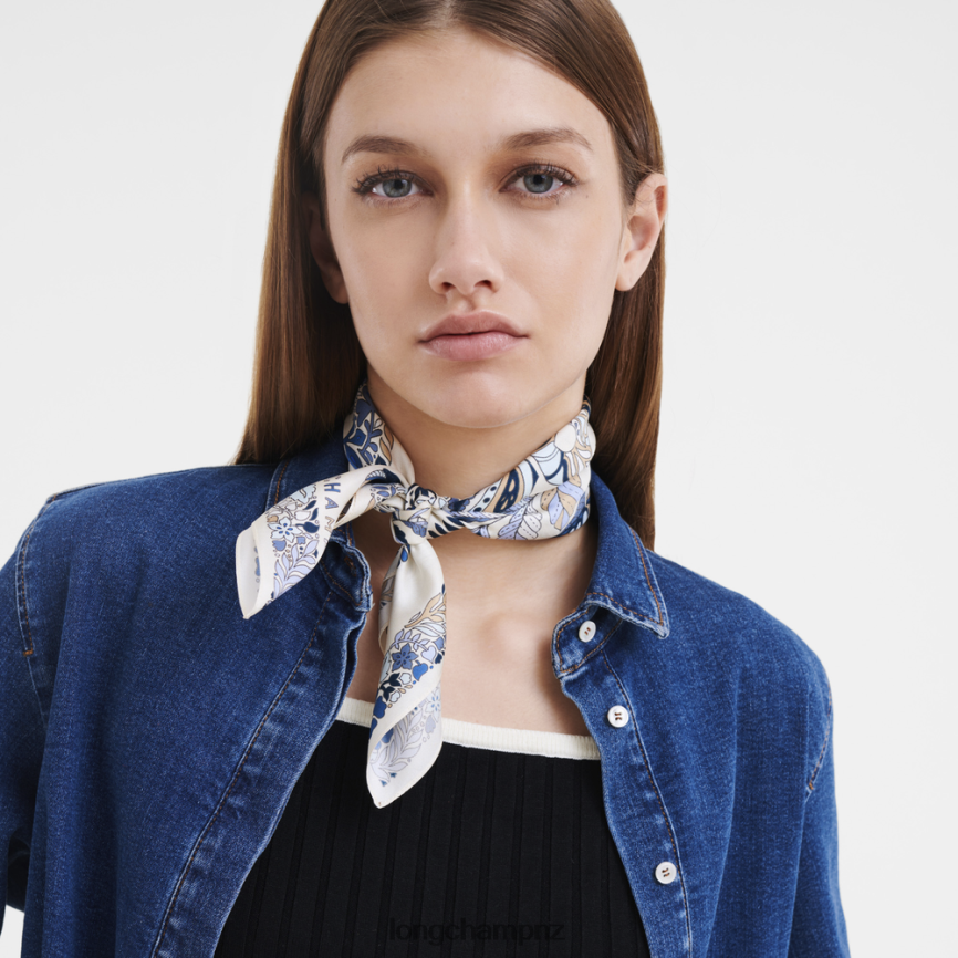 Women Slate Longchamp Spring/Summer 2023 Collection Silk scarf 50 Accessories L064081005 - Image 2